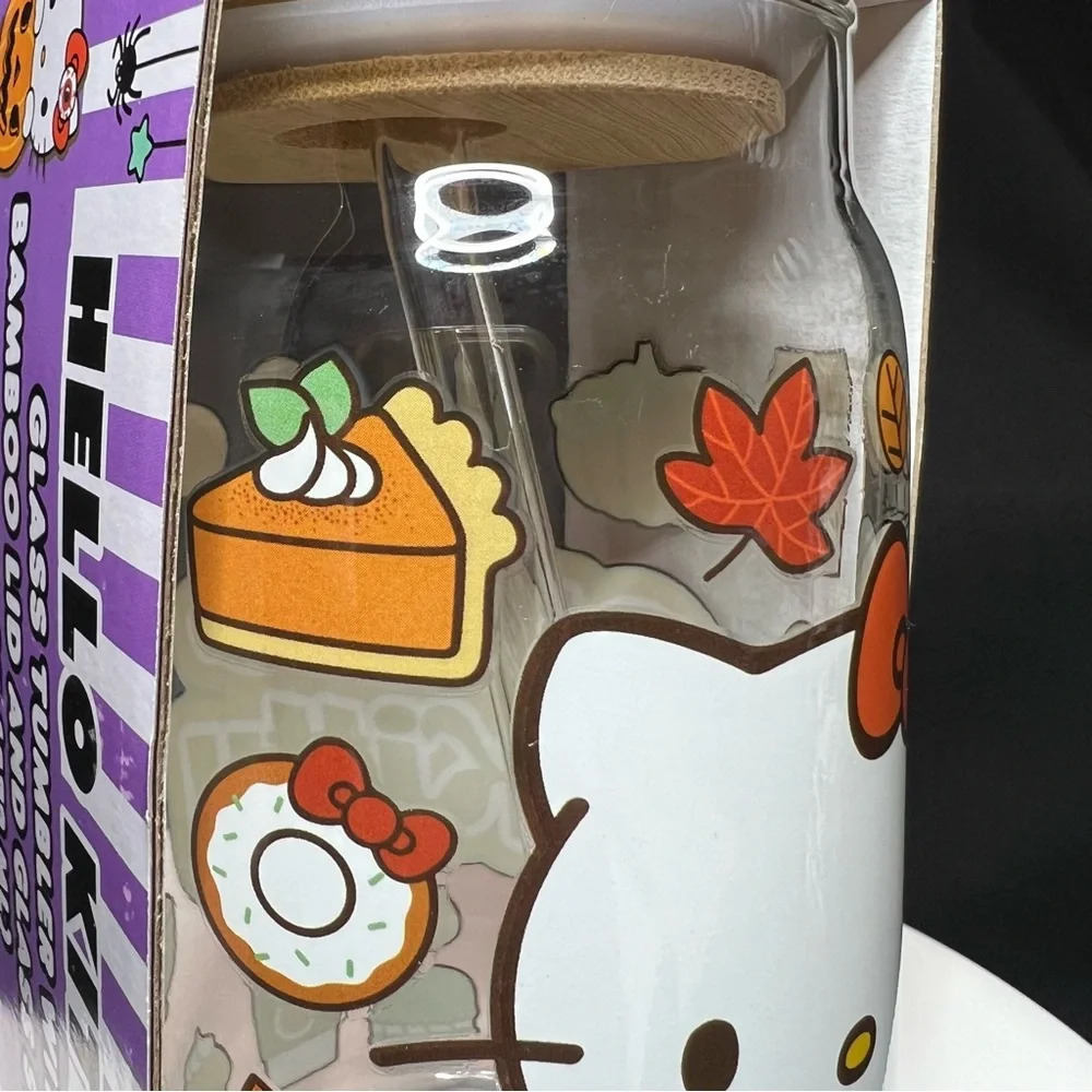 Sanrio Hello Kitty Fall Season Pumpkin Spice Autumn Tumbler w/Bamboo Lid - Picture 4 of 12